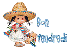 Gif animé Bon vendredi fille